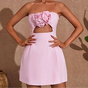 Kinsley Strapless cutout mini dress